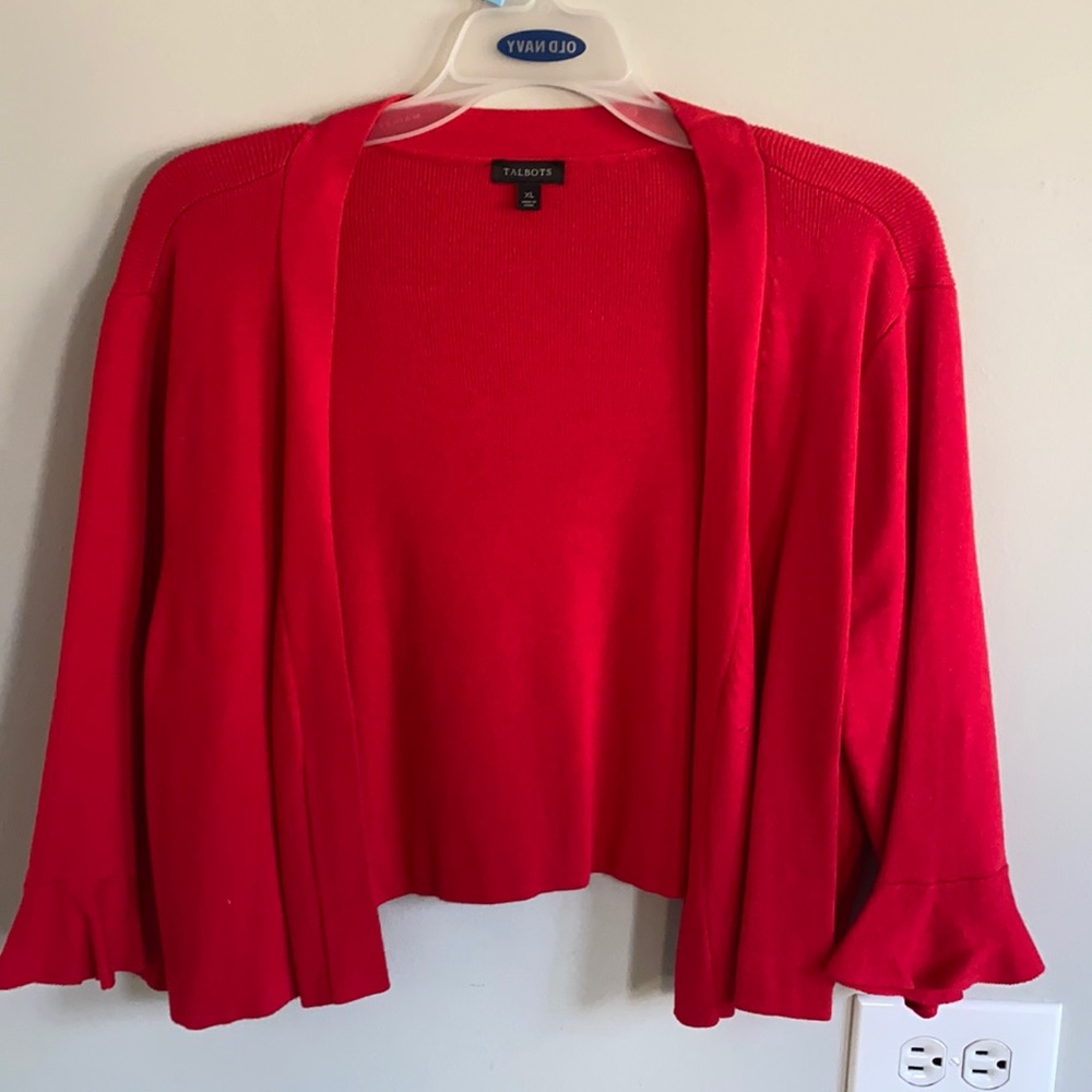 Talbots Red Shrug